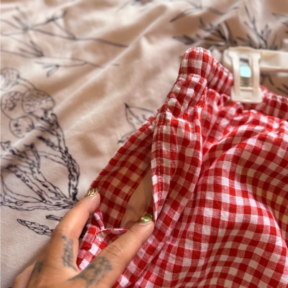 C&C California Red Checkered Skater Skirt - Picture 3 of 8